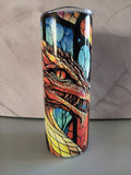 Dragon sublimation 20oz stainless steel tumbler -travel mug with lid and straw